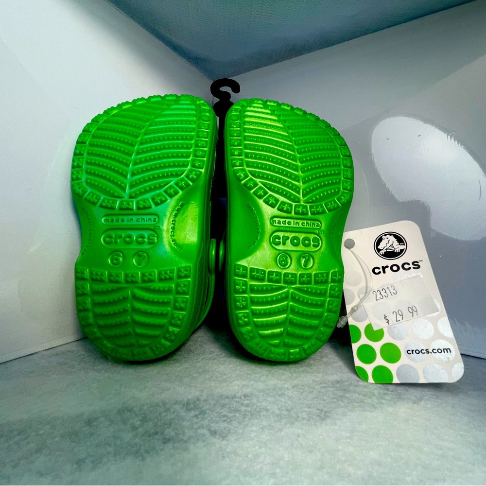 Crocs Unisex Kids Green Comfort Slip On Crocband Clogs Shoes Size 6/7